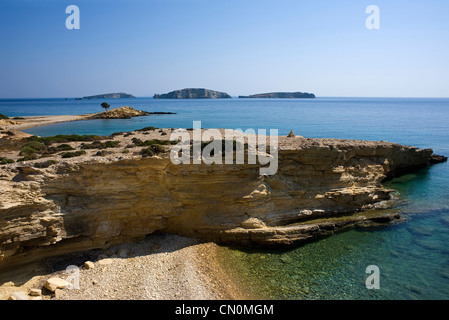 Monodendri Strand, Insel Lipsi, Dodekanes, Griechenland Stockfoto