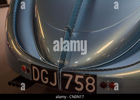 Die 1936 Bugatti Typ 57 SC Atlantic im Mullin Museum in Oxnard, Kalifornien.  Eines von drei Autos mit nur zwei Überlebende gebaut Stockfoto