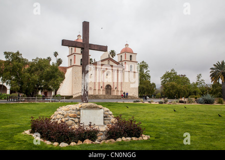 Szenen aus der Mission Santa Barbara in Santa Barbara in Kalifornien Stockfoto