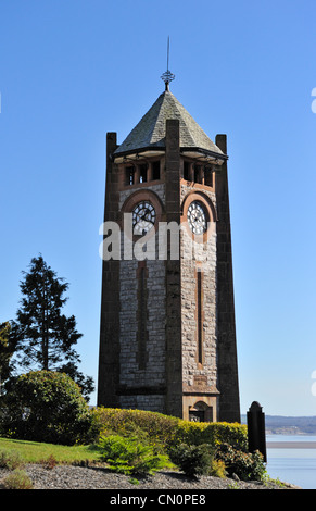 Clock Tower. Kirchhügel, Grange-über-Sande, Cumbria, England, Vereinigtes Königreich, Europa. Stockfoto