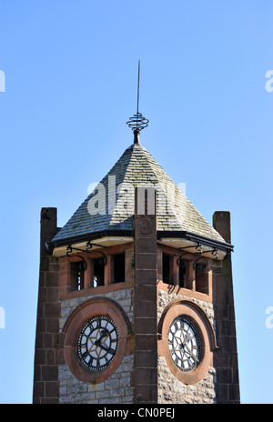 Clock Tower. Kirchhügel, Grange-über-Sande, Cumbria, England, Vereinigtes Königreich, Europa. Stockfoto