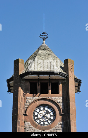 Clock Tower. Kirchhügel, Grange-über-Sande, Cumbria, England, Vereinigtes Königreich, Europa. Stockfoto