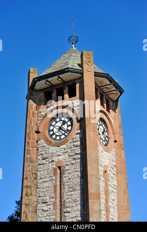 Clock Tower. Kirchhügel, Grange-über-Sande, Cumbria, England, Vereinigtes Königreich, Europa. Stockfoto