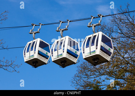 Seilbahnen in der Höhe von Abraham Matlock Derbyshire England Stockfoto