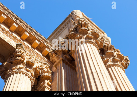 Spalten-Detail an der Palace of Fine Arts San Francisco USA Stockfoto