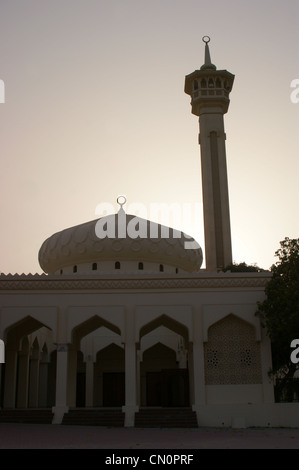 Moschee des Herrschers Court, bei Sonnenuntergang, Bur Dubai, Vereinigte Arabische Emirate Stockfoto