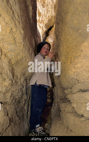 Kinder in den Sinai desret Stockfoto