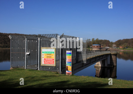 Bestandteil der Kläranlage am Trimpley-Stausee in der Nähe von Bewdley, Worcestershire, England, uk. Stockfoto