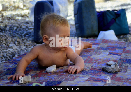 Kinder in den Sinai desret Stockfoto