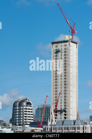 Hochhaus am 20 Fenchurch Street im Bau in der Stadt von London, England. Stockfoto