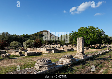 Leonidaion Denkmal (4. Jhdt. V. CHR.) in Olympia, Griechenland Stockfoto