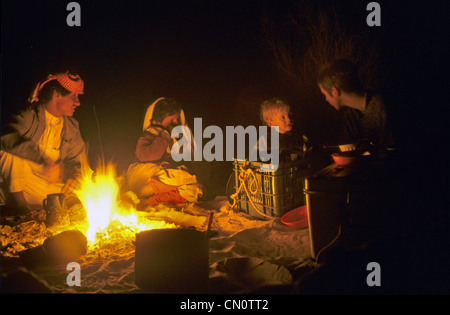 Kinder in den Sinai desret Stockfoto