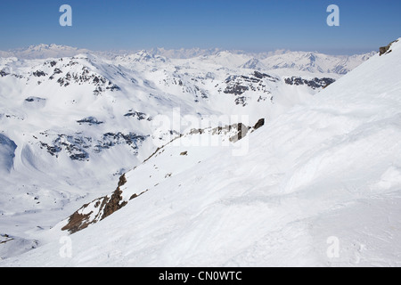 Blick über den französischen Alpen Stockfoto