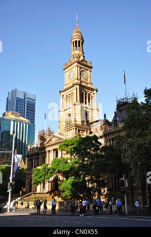 Die Sydney Town Hall, George Street, Central Business District, Sydney, New South Wales, Australien Stockfoto