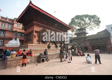 Shiva-Parvati-Tempel im Tal von Kathmandu, Nepal-Durbar Square - Kathmandu, Bagmati Zone Stockfoto