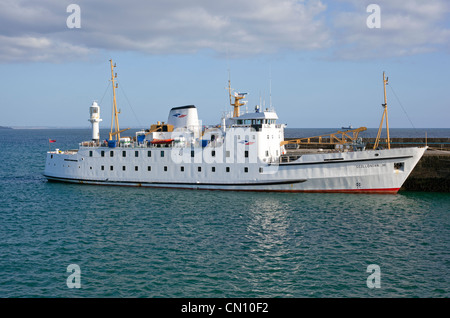 Scillonian III, Isles of Scilly, Fähre im Hafen von Penzance, Cornwall UK. Stockfoto