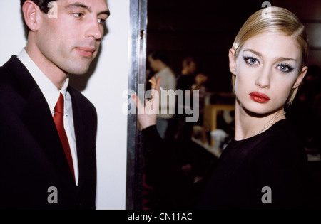 Backstage bei Valentino, Paris Fashion Woche Frühling Sommer 04. Stockfoto