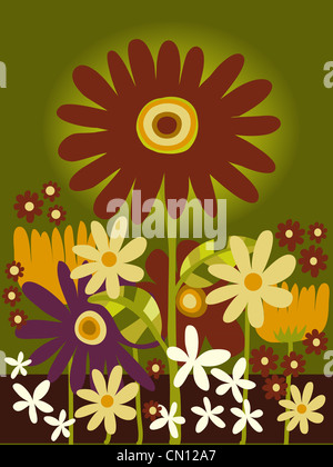 einfache Form-Blumen im Garten Stockfoto