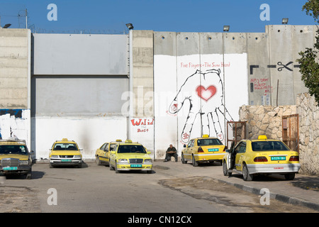 Rachels Kreuzung israelischen Checkpoint, Bethlehem, Palästina Stockfoto