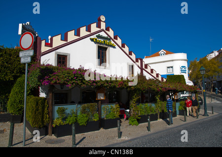 Restaurant außen Cascais Küstenort in der Nähe von Lissabon Portugal Europa Stockfoto