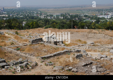 Ukraine. Die autonome Republik Krim. Pantikapaion archäologische Stätte auf Mount Mithridat. Kertsch. Stockfoto