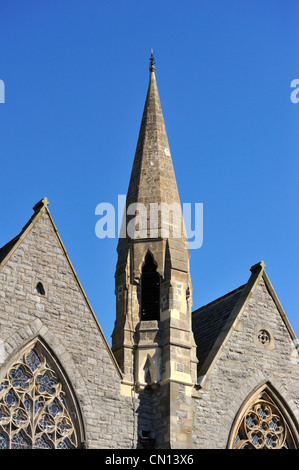 Bell-Turm und West End, Kirche des Heiligen Paulus. Kirchhügel, Grange-über-Sande, Cumbria, England, Vereinigtes Königreich, Europa. Stockfoto