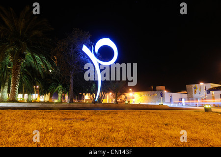 Ein Bild von Palamos an der Costa Brava in der Nacht Stockfoto