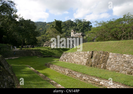 La Ruta Maya Mexiko Chiapas Palenque Ballcourt Pelote Temple Tourismus. Stockfoto