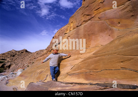 Kinder in den Sinai desret Stockfoto