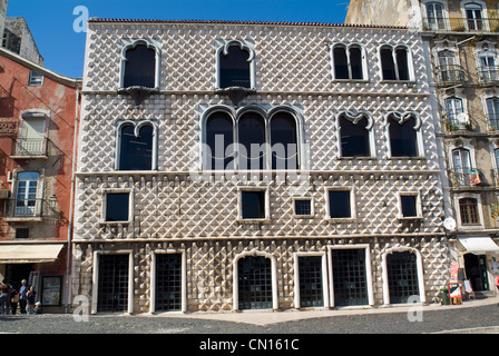 Casa Dos Bicos Alfama Viertel Lissabon Portugal Stockfoto