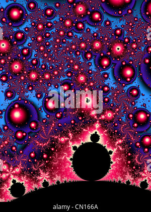 Ein Raum inspiriert Fraktal aus The Mandelbrot Set Stockfoto