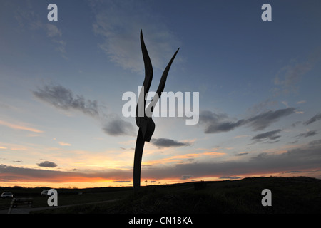 Outdoor-Kunstinstallation am Crimdon Strand in der Nähe von Hartlepool Stockfoto