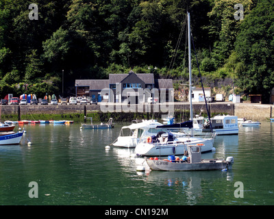 MOELAN-Sur-Mer, Belon Hafen, Belon River, Finistere, Bretagne, Bretagne, Frankreich Stockfoto