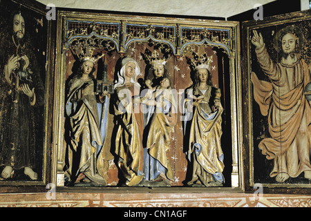 Triptychon in der 15. Jahrhundert St. Johannes Kirche in Masku, Finnland Stockfoto