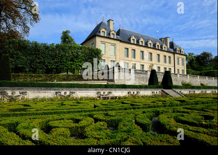 Frankreich, Val d ' Oise, französischen Vexin regionaler Naturpark, Auvers-Sur-Oise, Schloss (17. Jh.), Süd-Fassade Stockfoto