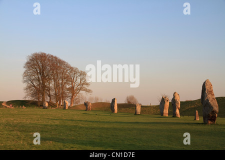 Avebury neolithischen Henge Denkmal in Wiltshire, bestehend aus drei separaten Steinkreise Stockfoto