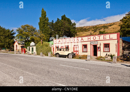 Cardrona ist eine ehemalige Goldrush Siedlung auf der Krone Bereich Straße zwischen Wanaka und Queenstown. Stockfoto