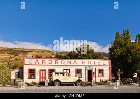 Cardrona ist eine ehemalige Goldrush Siedlung auf der Krone Bereich Straße zwischen Wanaka und Queenstown. Stockfoto