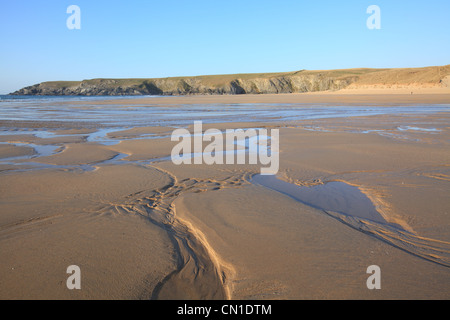 Holywell Bay, in der Nähe von Newquay, North Cornwall, England, UK Stockfoto