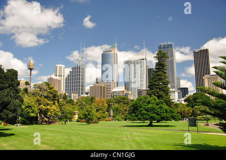 Central Business District von Royal Botanic Gardens, Sydney, New South Wales, Australien Stockfoto