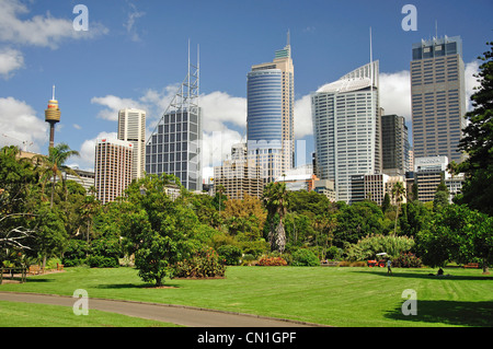 Central Business District von Royal Botanic Gardens, Sydney, New South Wales, Australien Stockfoto