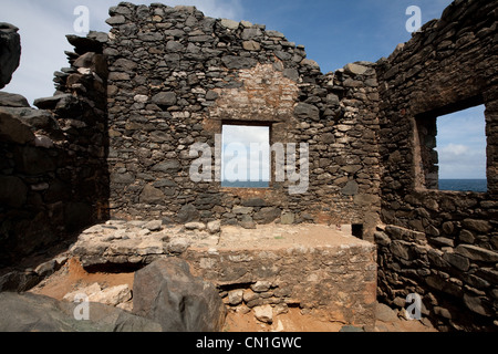 Aruba Gebäude Bushiribana Ruinen alter Gebäude rockt Ruinen Stockfoto