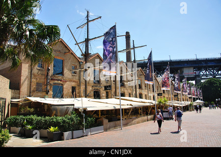 Gartenrestaurants, Campbells Cove, Rocks, Sydney Harbour, Sydney, New South Wales, Australien Stockfoto