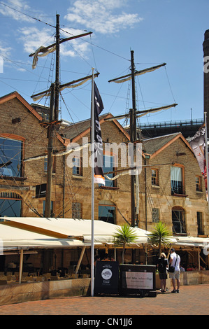 Gartenrestaurants, Campbells Cove, Rocks, Sydney Harbour, Sydney, New South Wales, Australien Stockfoto