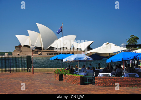 Peter Doyles Quay und Sydney Opera House, Bennelong Point, Sydney, New South Wales, Australien Stockfoto