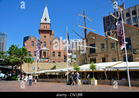 Gartenrestaurants, Campbells Cove, Rocks, Sydney Harbour, Sydney, New South Wales, Australien Stockfoto