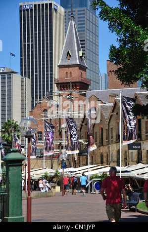 Gartenrestaurants, Campbells Cove, Rocks, Sydney Harbour, Sydney, New South Wales, Australien Stockfoto