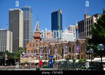 Gartenrestaurants, Campbells Cove, Rocks, Sydney Harbour, Sydney, New South Wales, Australien Stockfoto