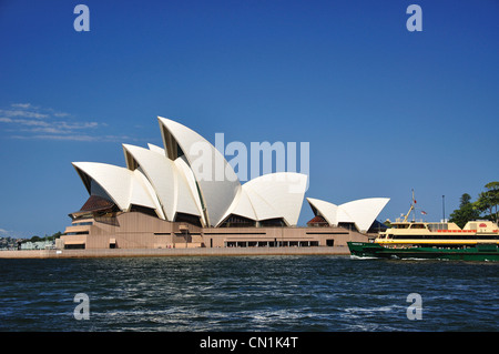 Sydney Opera House von Dawes Point Park, Sydney Harbour, Sydney, New South Wales, Australien Stockfoto