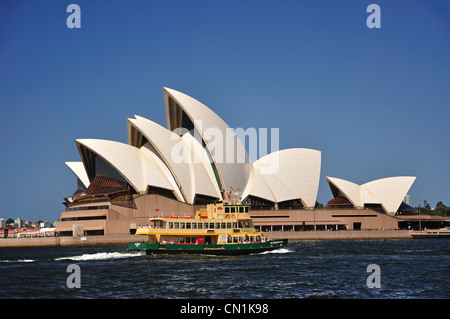 Sydney Opera House von Dawes Point Park, Sydney Harbour, Sydney, New South Wales, Australien Stockfoto